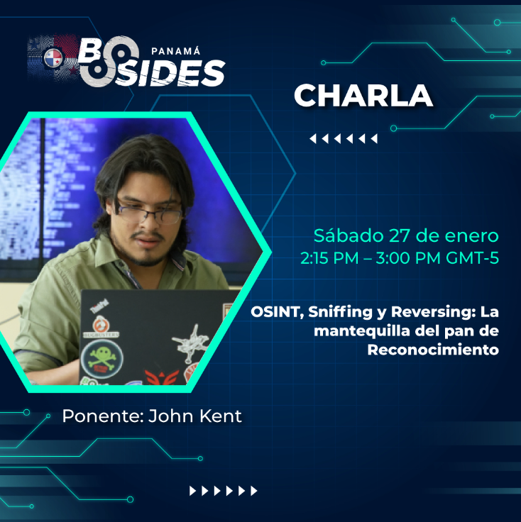 OSINT, Sniffing and Reversing presentation by John Kent